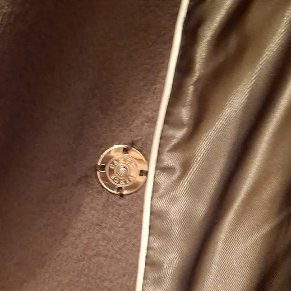 Luxurious Brown Faux Fur Collar Coat Vince Camuto OLIVE NWT M - Picture 8 of 14